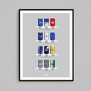 Cold Blow Brew Co - Classic Can Print | Retro Football-Inspired Beer Can Wall Art | Gift For Football Fans | Millwall Gifts