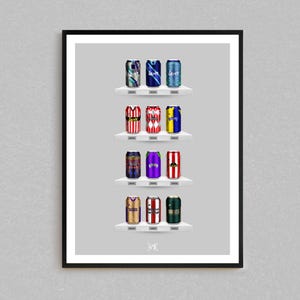 Steel & Stripe Brewing Co - Classic Can Print | Sheffield Utd Gifts | Retro Football-Inspired Beer Can Wall Art | Gift For Football Fans
