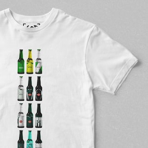 Pilgrim&#39;s Pour Co - Classic Bottle T-Shirt | Retro Football-Inspired Beer Bottle T-Shirt | Gift For Football Fans