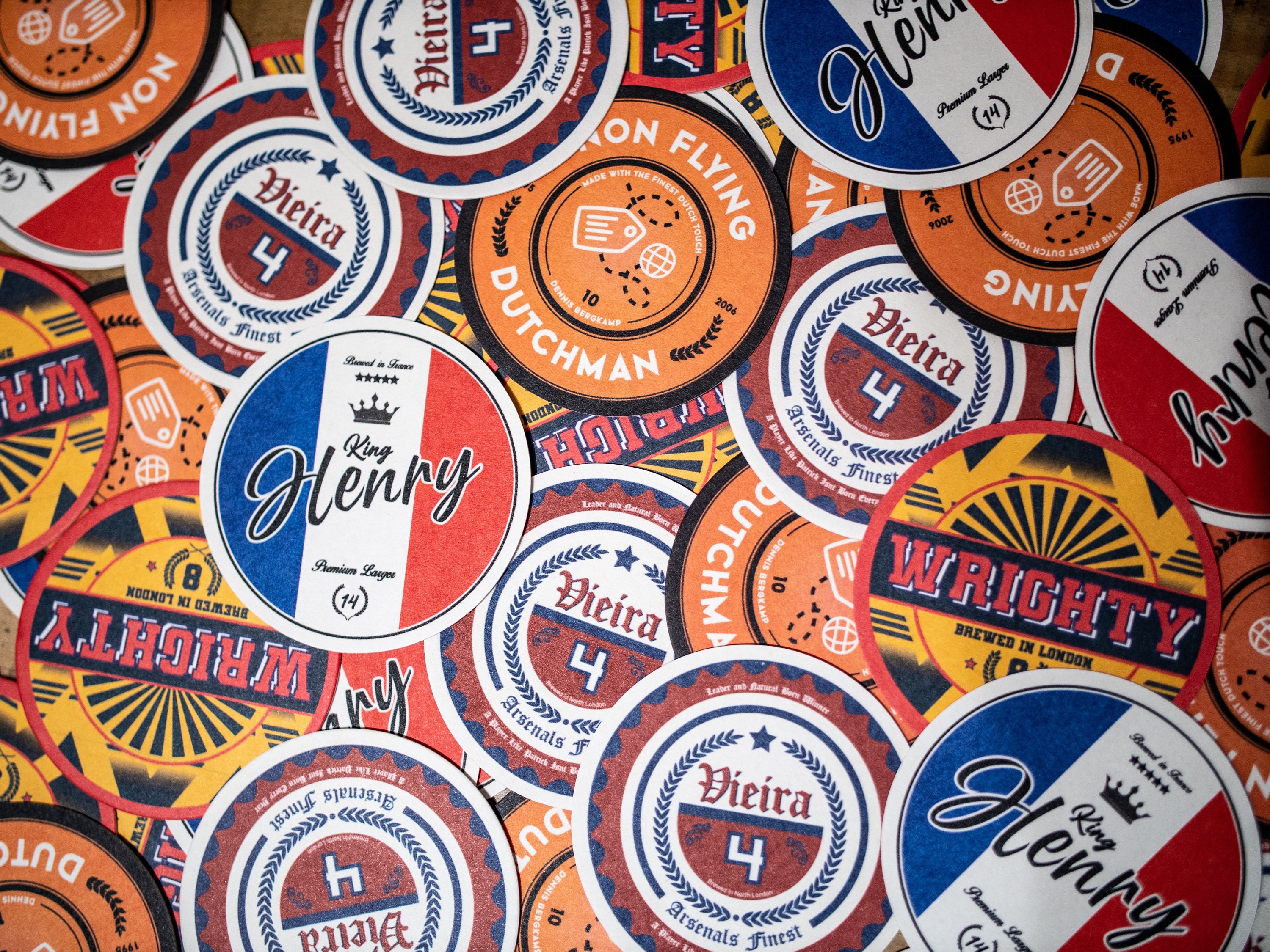 The Gunnery Arsenal Legend Beer Mats Arsenal FC Gift Etsy