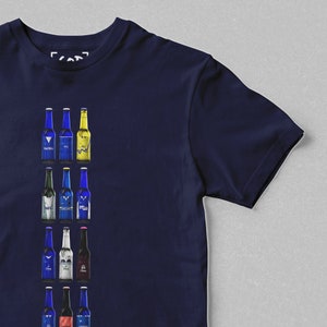 Blue Toffee Brewing Co - T-shirt klassiek | Retro voetbal-geïnspireerde bierfles-T-shirt | Cadeau voor voetbalfans
