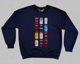 The Mour Pour Co - Classic Can Sweatshirt | Burnley Fan Gifts | Retro Football-Inspired Beer Can Sweatshirt | Gift For Football Fans