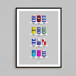 West Loft Brewing Co - klassieke blikafdruk | Retro op voetbal geïnspireerde muurkunst bierblikje | Cadeau voor voetbalfans