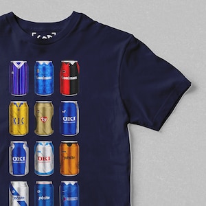 The Southsea Sip Co - Maglietta Classic Can / Maglietta ispirata al calcio retrò con lattina di birra / Regalo per gli appassionati di calcio