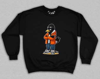 Monty lässiges Maskottchen Sweatshirt | Newcastle Utd Geschenke für Fans | Fußball Streetwear | Terrasse Freizeitbekleidung