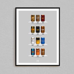 Claw & Amber Brewing Co - Classic Can Print | Retro Football-Inspired Beer Can Wall Art | Gift For Football Fans