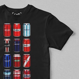 Red River Brewing Co - Classic Cans T-Shirt | Retro Football-Inspired Beer Can T-Shirt | Gift For Football Fans