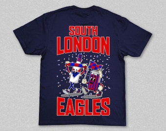 South Eagle Brewing Co - Classic Can & Bottle Duo T-Shirt | Crystal Palace Fan Gifts | Perfect Gift Idea for Football Fans