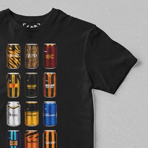 Claw & Amber Brewing Co - Classic Cans T-Shirt | Retro Football-Inspired Beer Can T-Shirt | Gift For Football Fans