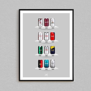 Swansea Classic Can Print | Swansea Gifts | Retro Football-Inspired Beer Can Wall Art | Gift For Football Fans