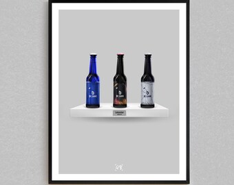 Leicester 24/25 Premier League Kit Bottle Print | Leicester Gifts