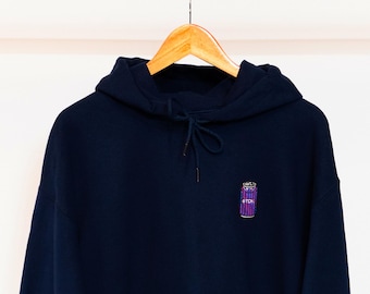 South Eagle Brewing Co - 96/98 Home Embroidered Can Hoodie | Retro Football-Inspired Beer Can T-Shirt | Gift For Crystal Palace Fans