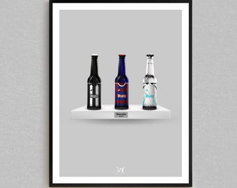 Newcastle 24/25 Premier League Kit Bottle Print | Newcastle Gifts