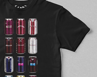 Maroon Pour Brewing Co. - Camiseta clásica de lata / Regalos de corazones / Camiseta retro de lata de cerveza inspirada en el fútbol / Regalo para fanáticos del fútbol /