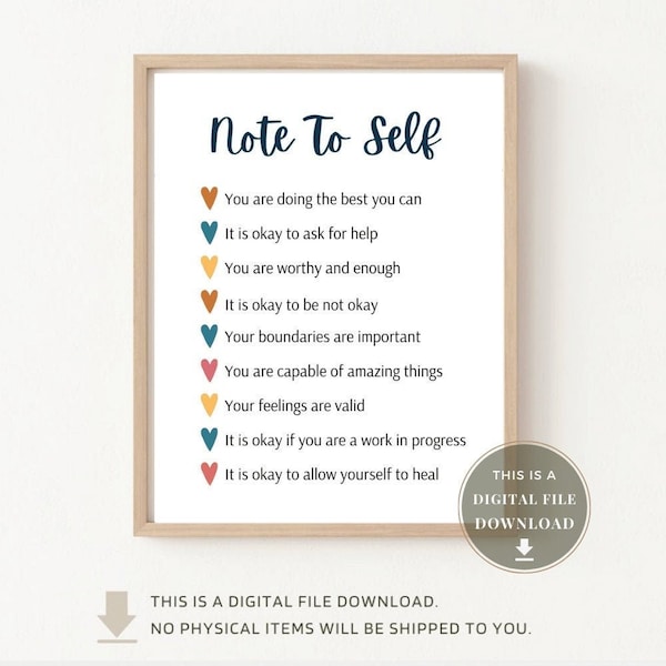 Social Worker Office Decor Work Poster School Psych Posters Mental Health Wall Art Counselling Signs Note To Self Care Love Psychotherapy