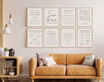 10 Schulseelsorger Poster Kunst Therapeut Büro Dekor Poster Schule Counselor Bundle Psychologisch-Psychologie Zitate Sozialarbeiter Warte Schreibtisch Geschenk