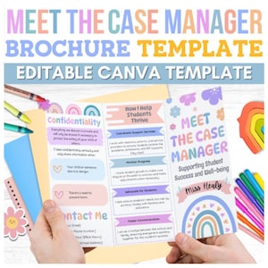 Meet the IEP Case Manager Special Education Meeting Brochure Introduction Back to School Teacher Families Parent Teacher Goals Student
