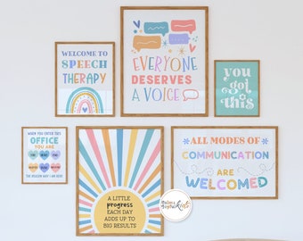 20 Logopädie Dekor Zitat Pinnwand SLP Kunst Schreibtisch Therapie Dekorationen Druckbare Drucke Sprache Sprache Raum Zeichen Ressourcen Bundle