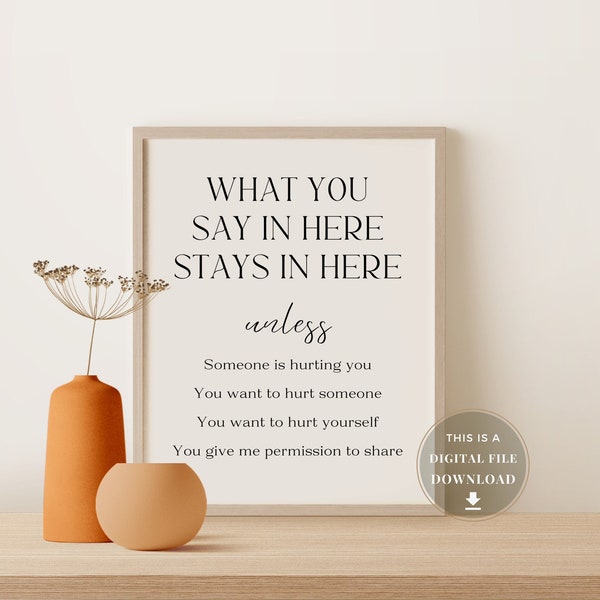 Confidentiality Poster Sign Counseling Office Decor Social Worker School Psychologist Signs Counselor Door Gifts Therapy Therapist Wall Art