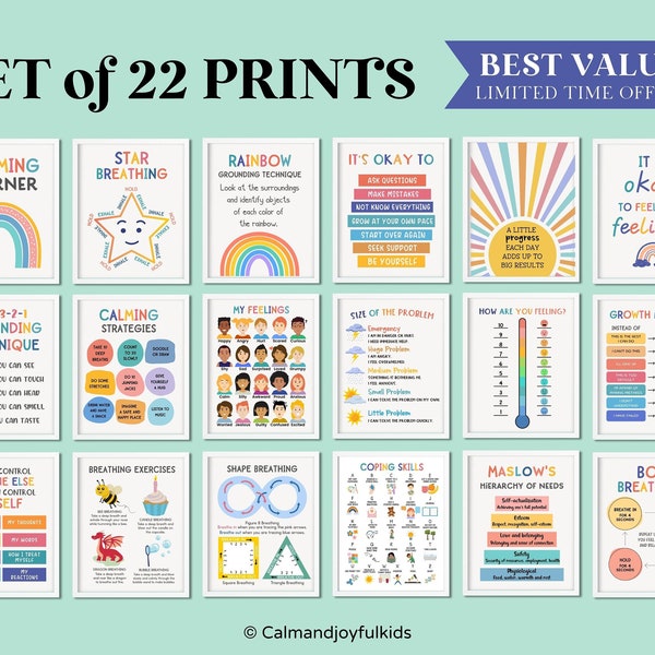 22 Social Worker Office Decor School Psychology Wall Art Counselor Posters Therapy Psychologist Printable Sign Counseling Set LSSP Bundle