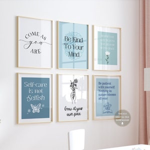 16 Therapy Office Decor Bundle Mental Health Posters Psychology Art Wall Counselor Prints Social Worker Self Care Love School Counselling