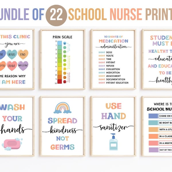 School Nurse Posters Etsy