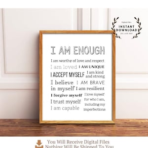Affirmations Social Worker Office Counseling Wall Art School Counselor Decor Psych Print Psychology Poster Door Signs Therapist Room Posters