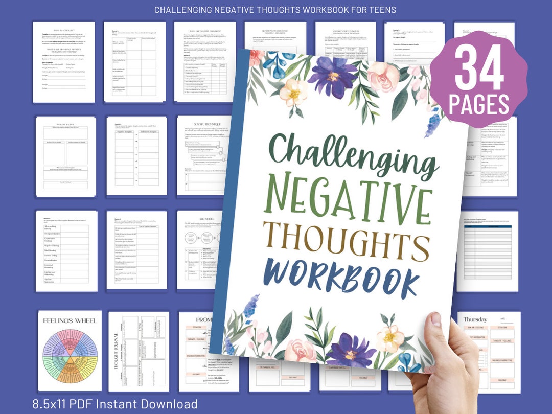 Challenging Negative Thoughts Worksheet Children Anxiety Cognitive ...