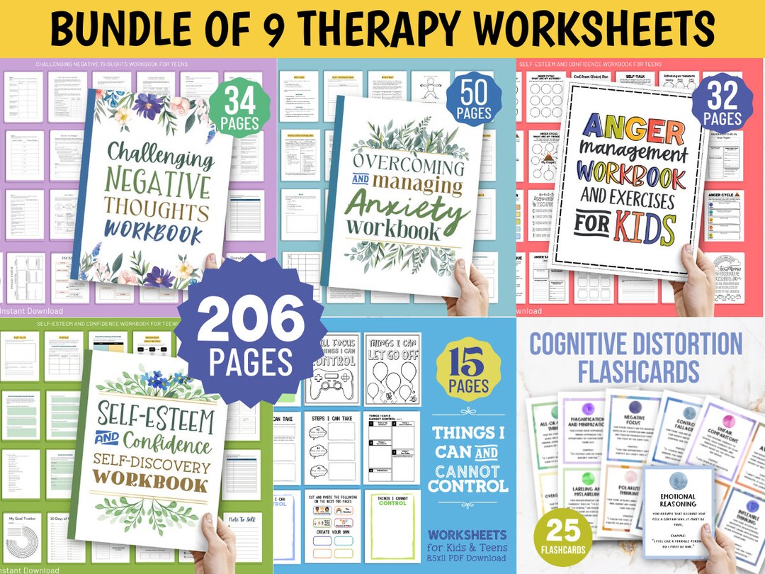Counseling Worksheets Anger Management for Kids Counselor Workbook ...