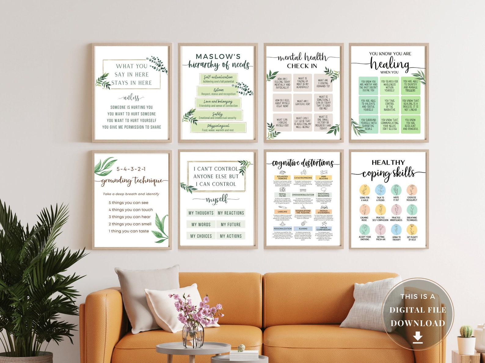 22 Therapist Office Decor Social Worker Posters Therapy Wall Art ...
