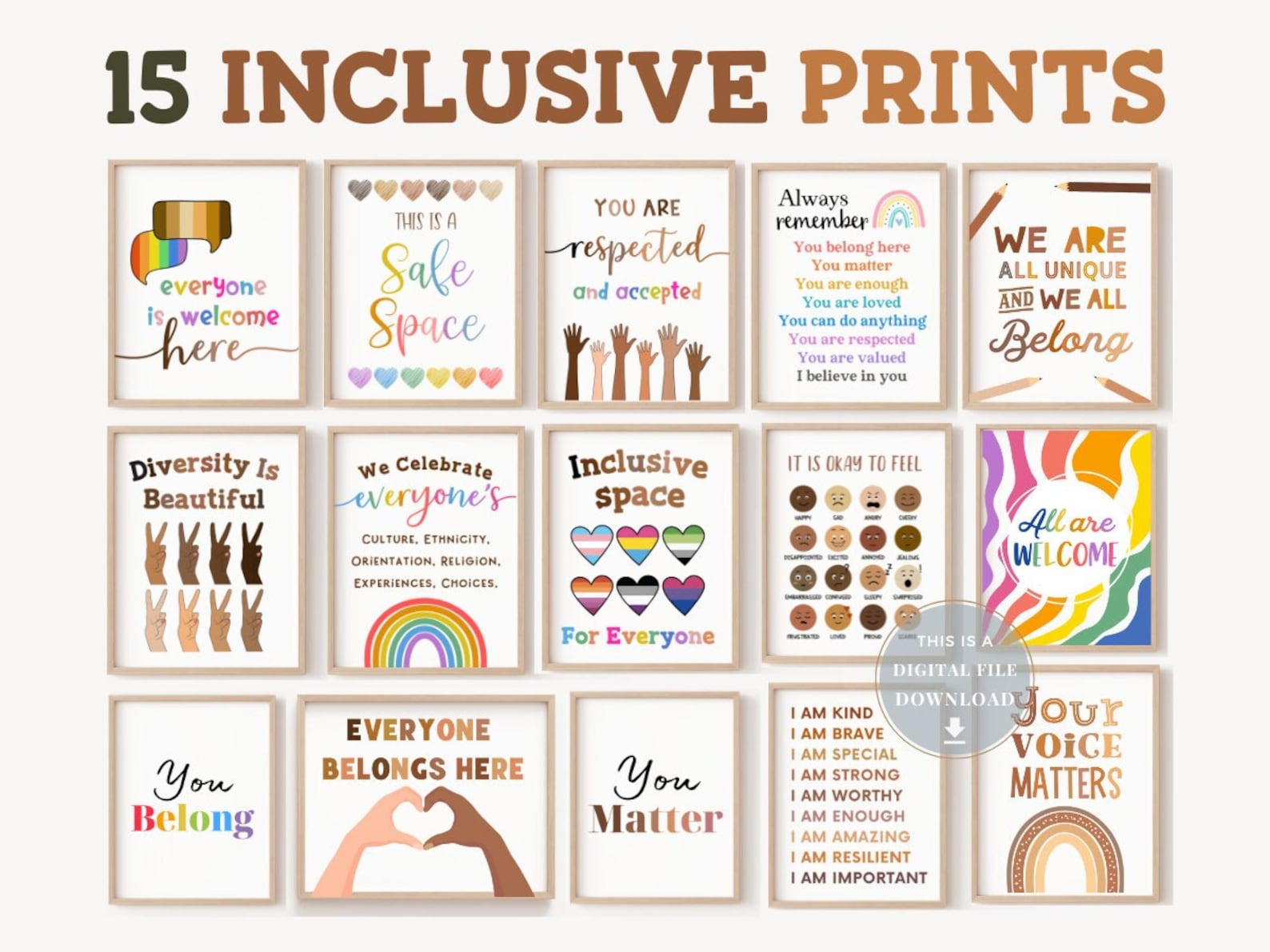 Inclusion sign for Classroom Diversity & Equity