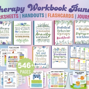 546 Therapy Workbook Teens School Counseling Worksheets Small Group Activities Workbook Anxiety Counselor Coping Skills Resources Therapist