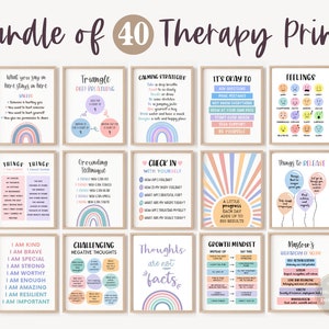 40 Social Worker Poster Decor Prints Social Work Office Printable SEL Mental Health Posters Bulletin Counseling Door Gifts Board Kids Sign