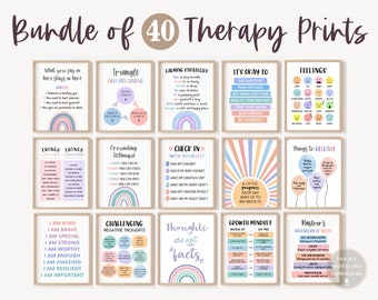 40 Social Worker Poster Decor Prints Social Work Office Printable SEL Mental Health Posters Bulletin Counseling Door Gifts Board Kids Sign