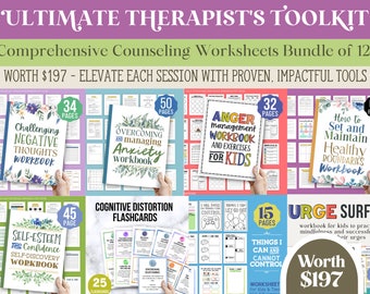 546 DBT Bundle Worksheet Workbook Therapist Window of Tolerance Skills Emotional Regulation Dialectical Behavioral Therapy Psychologist Tool