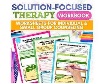 Lösungsorientierte Therapie Bündel SFBT Arbeitsblätter Therapeut Aktivitäten Beratung Arbeitsbuch Mentale Gesundheit Sozialarbeiter