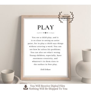 Play Therapy Wall Art Print Poster Kit Child Therapist Office Children Social Worker Work SLP Speech Language Pathologist Room Counselling