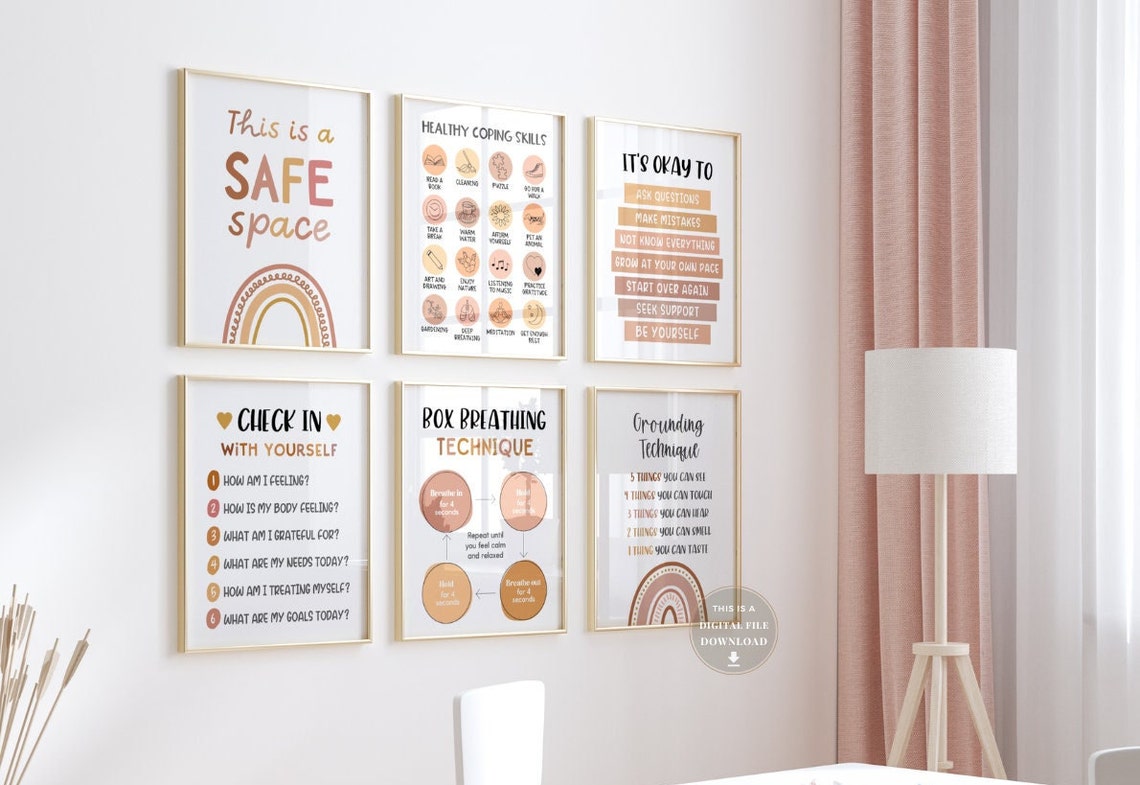 Boho 30 School Psychology Office Decor Poster Psych Prints Sigjns ...