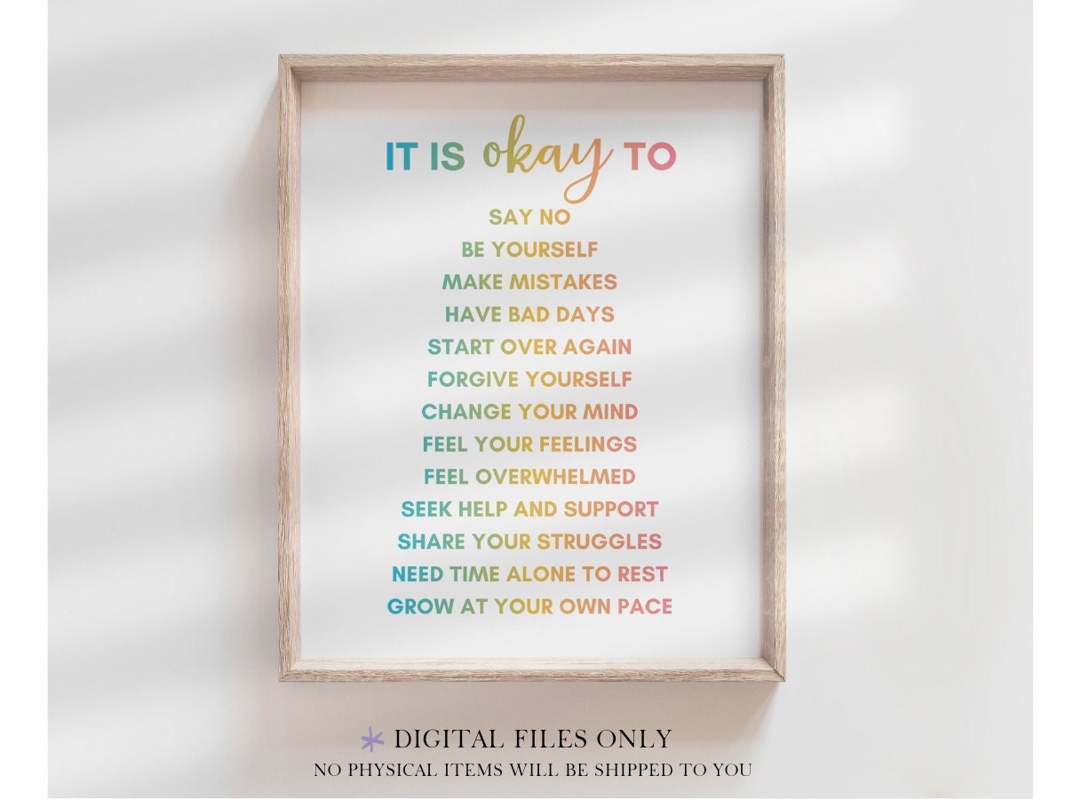 Note to Self Poster Print Counseling Office Decor School Counselor Art ...