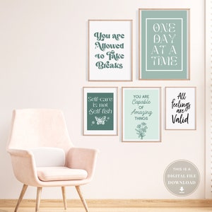 16 Therapist Office Decor Signs Counseling Posters Therapy Wall Art School Psychologist Print Bundle CBT Quotes Mental Health Door Gifts Set image 6