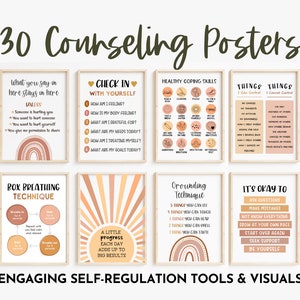 30 School Psychologist Poster Counseling Office Decor Social Work Printable Counselor Posters for Psych Art Print Sign Therapist Wall Door