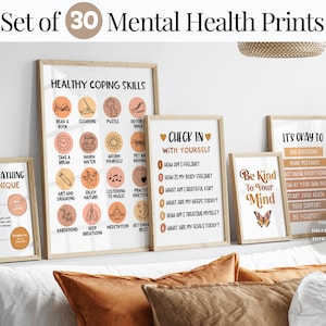 Bundle School Psychologist Office Decor Psych Art Counselor Poster Sign Therapist Gifts for Kids Art Wall Signs Printable Therapy Print Gift