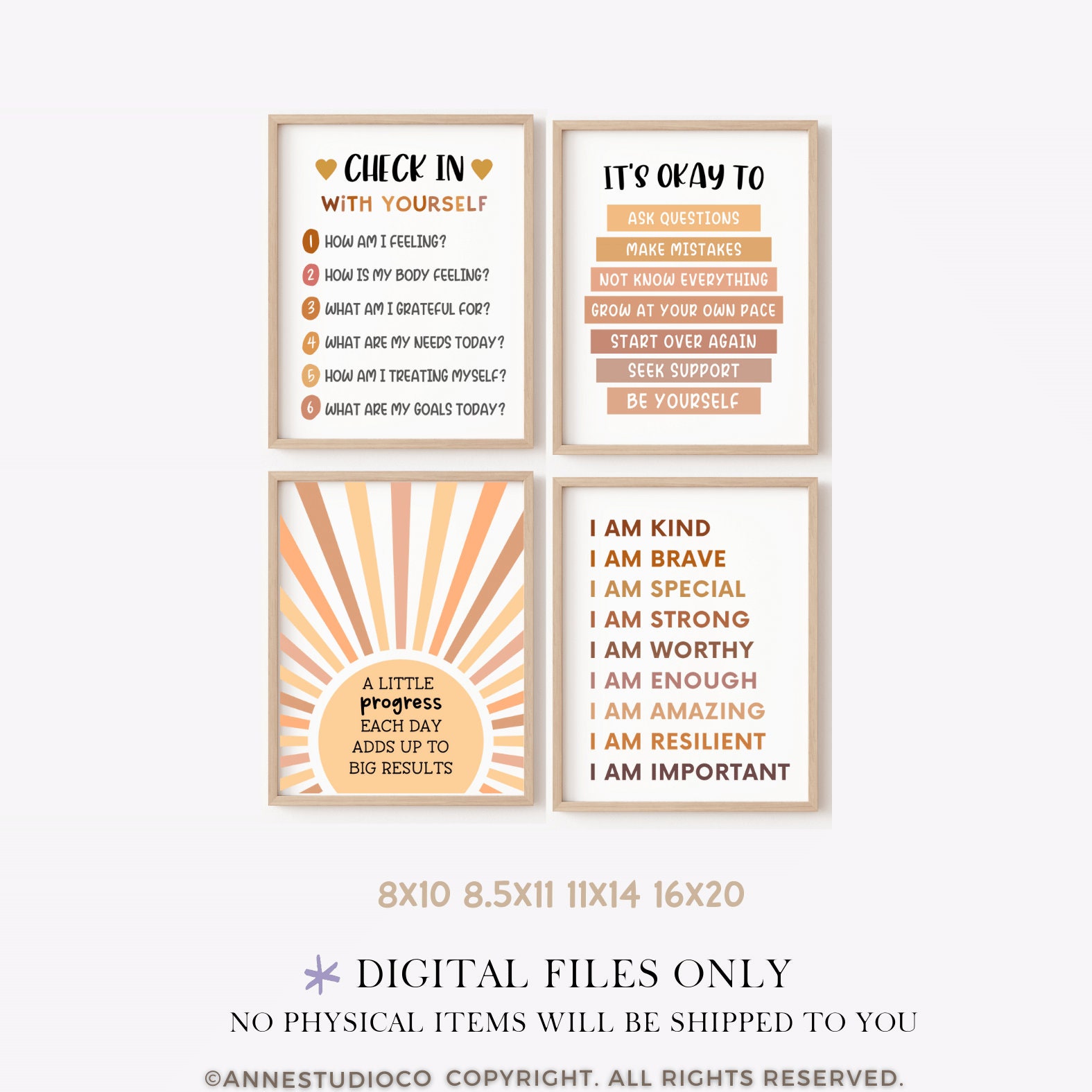 Boho 12 School Counselor Office Decor Poster Psychologist Wall Art ...