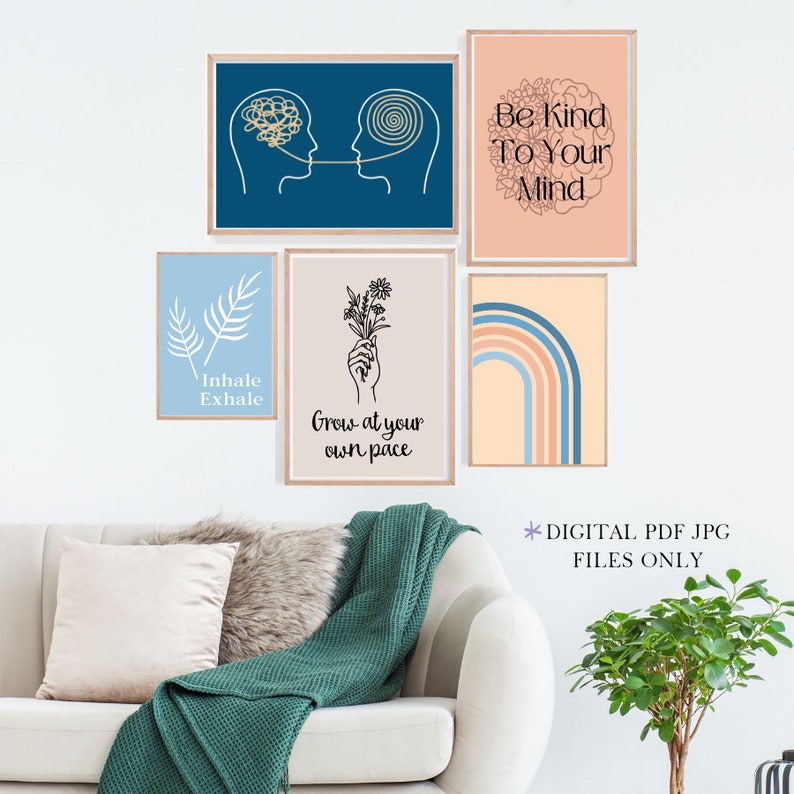 Bundle Therapy Office Decor Print Therapist Wall Art Counseling Poster ...