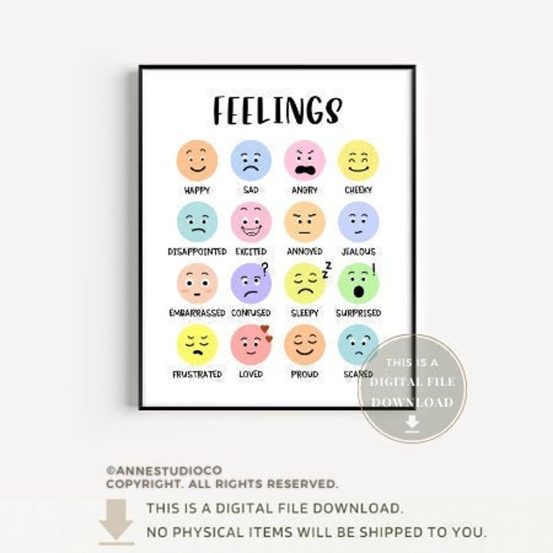 Feelings School Counseling Office Decor Counselor Posters | Etsy