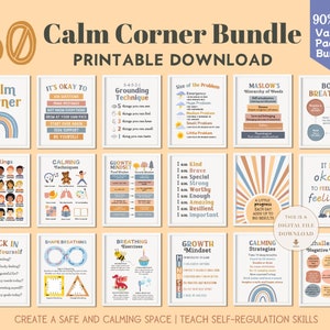 30 Boho School Counseling Signs Posters Counselor Decor Therapy Prints Office Psychologist Social Work Classroom Growth Mindset Therapist