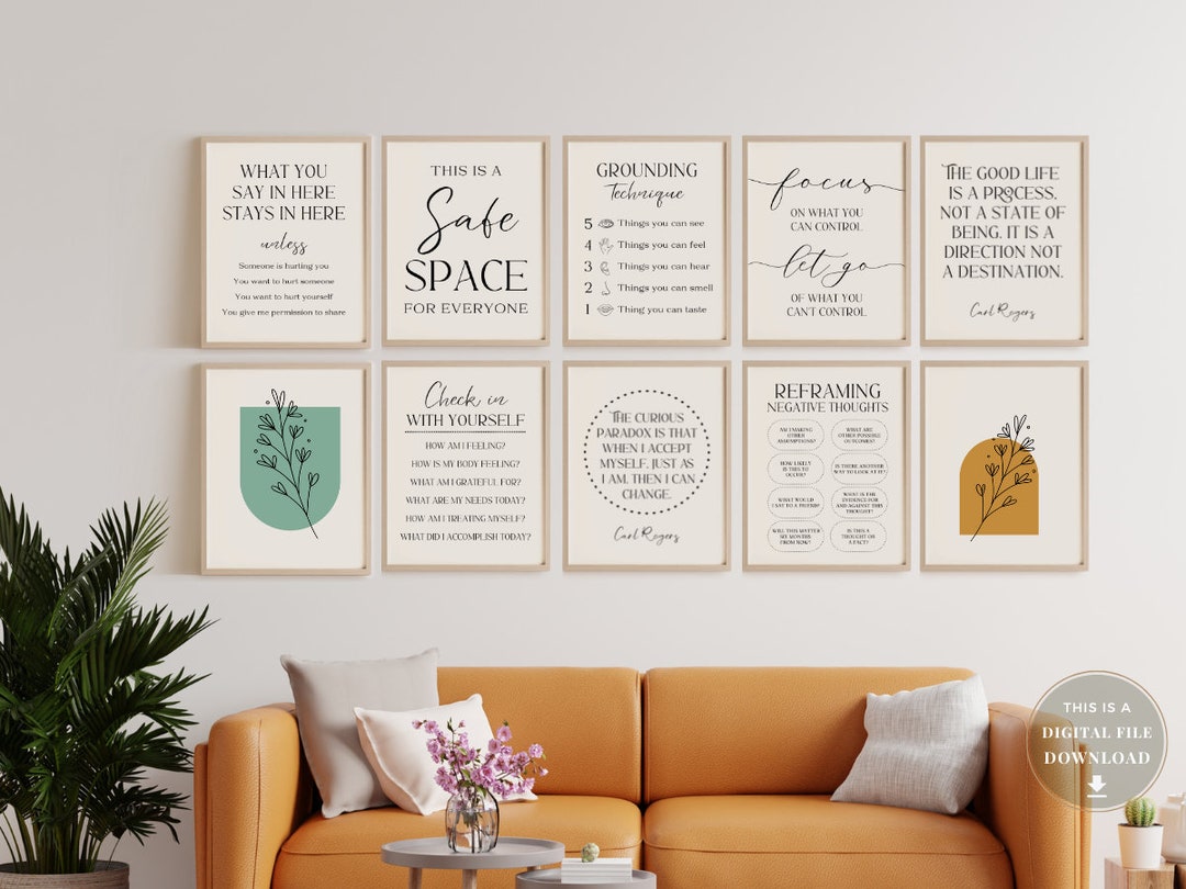 16 Therapist Office Decor Signs Posters Counseling Art Therapy Wall ...