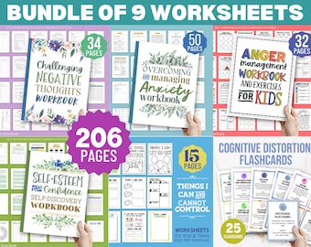 Counselor Worksheets Teens Kids Counseling Therapy Workbook Resources Therapist Tools Growth Mindset Depression Anxiety Anger Management