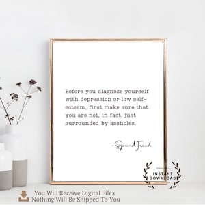 Sigmund Freud Quotes Poster Therapist Office Decor School Counselor Psychology Quote Wall Room Art Psychologist Gift Prints Graduation Gifts