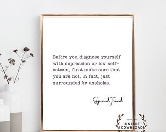 Sigmund Freud Quotes Poster Therapist Office Decor School Counselor Psychology Quote Wall Room Art Psychologist Gift Prints Graduation Gifts